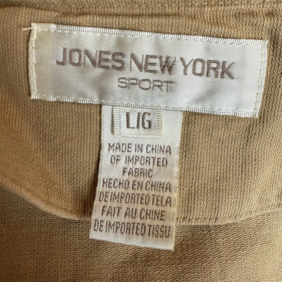 JONES NEW YORK Sport Women's Tan Button-Up Jacket/size L - Picture 6 of 12